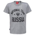 Футболка детская серая "NATIONAL TEAM RUSSIA"