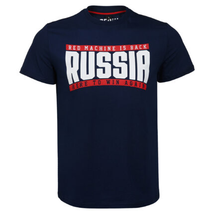 Футболка детская синяя "RUSSIA"