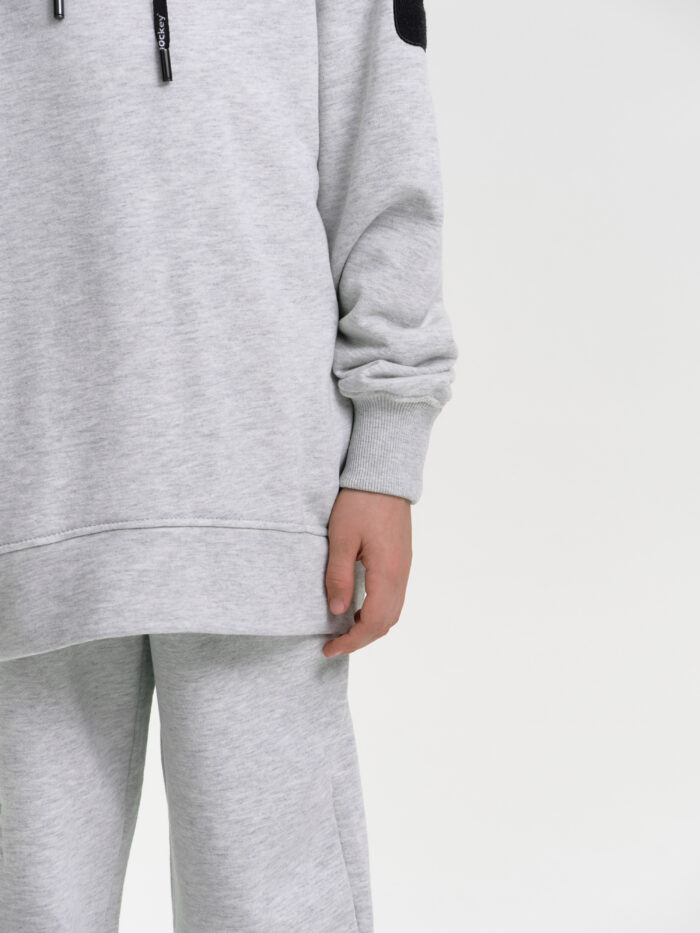 Худи In Hockey детское оверсайз,серый меланж   NEW COLLECTION 2025 (весна-лето)