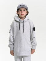 Худи In Hockey детское оверсайз,серый меланж   NEW COLLECTION 2025 (весна-лето)