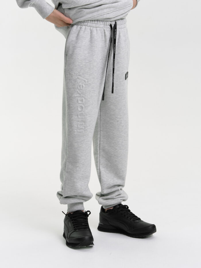Брюки In Hockey спортивные,детские серый меланж   NEW COLLECTION 2025 (весна-лето)