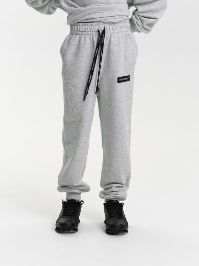 Брюки In Hockey спортивные,детские серый меланж   NEW COLLECTION 2025 (весна-лето)