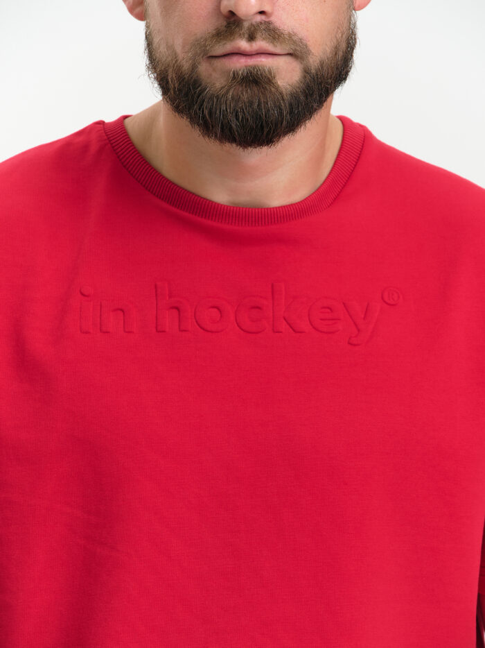Футболка In Hockey унисекс оверсайз - красный
