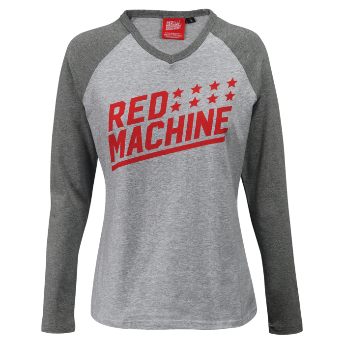 Лонгслив женский серый "RED MACHINE"