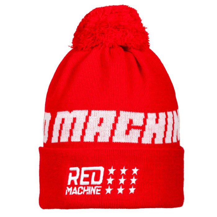 Шапка красная "Red Machine" 9 звезд