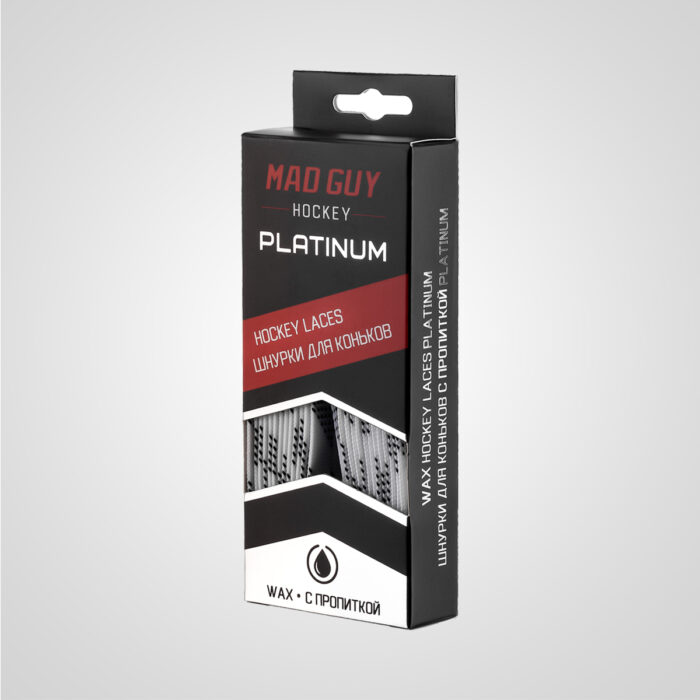 Шнурки для коньков с пропиткой PLATINUM (бел/черн)