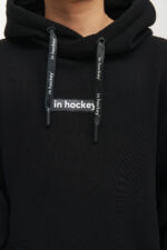 Худи детское In Hockey ( черный с белой вышивкой) зима 2024-2025