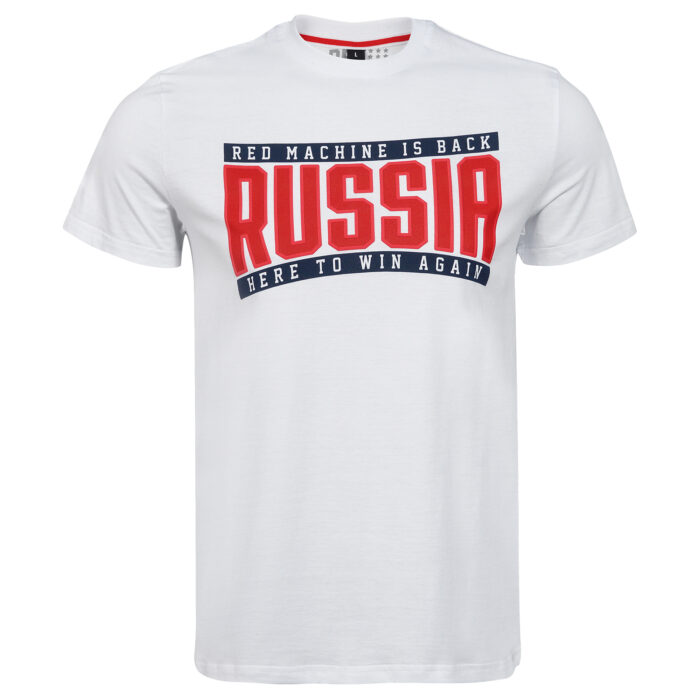 Футболка детская белая "RUSSIA"