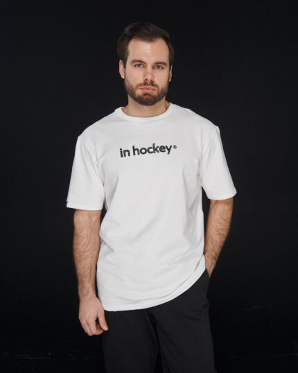Футболка In Hockey унисекс оверсайз - белый