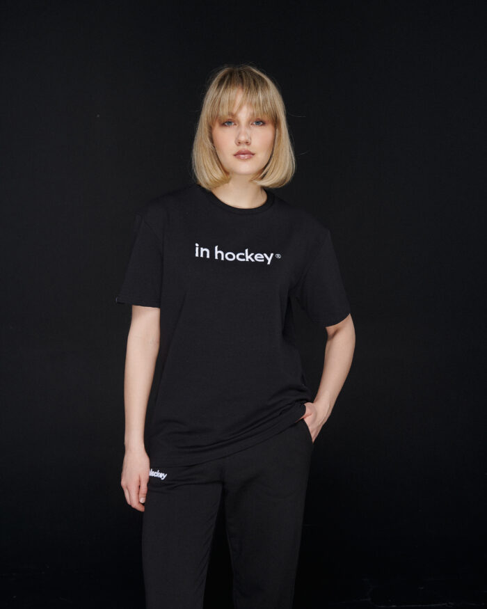 Футболка In Hockey унисекс оверсайз - черный