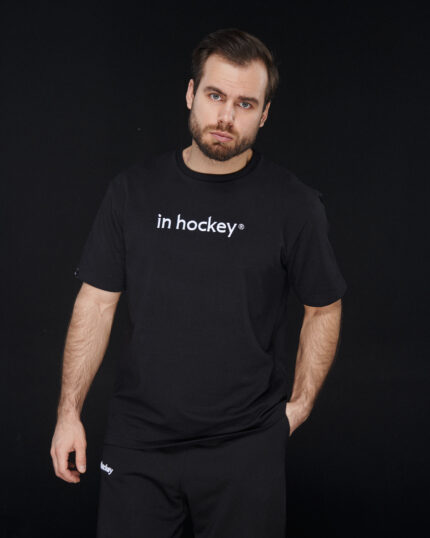 Футболка In Hockey унисекс оверсайз - черный