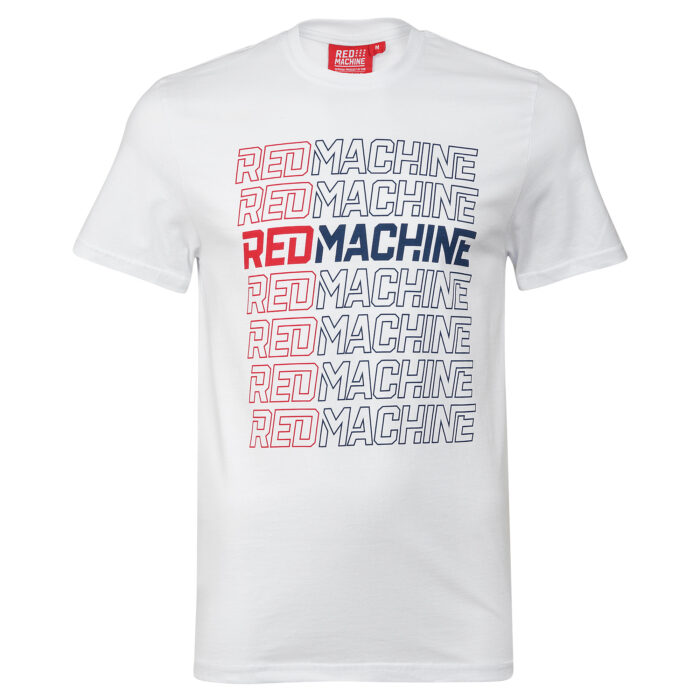 Футболка мужская оверсайз "Red Machine" белая