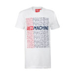 Футболка подростковая оверсайз "red machine" белая