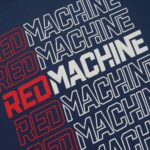 Футболка подростковая оверсайз "red machine" синяя