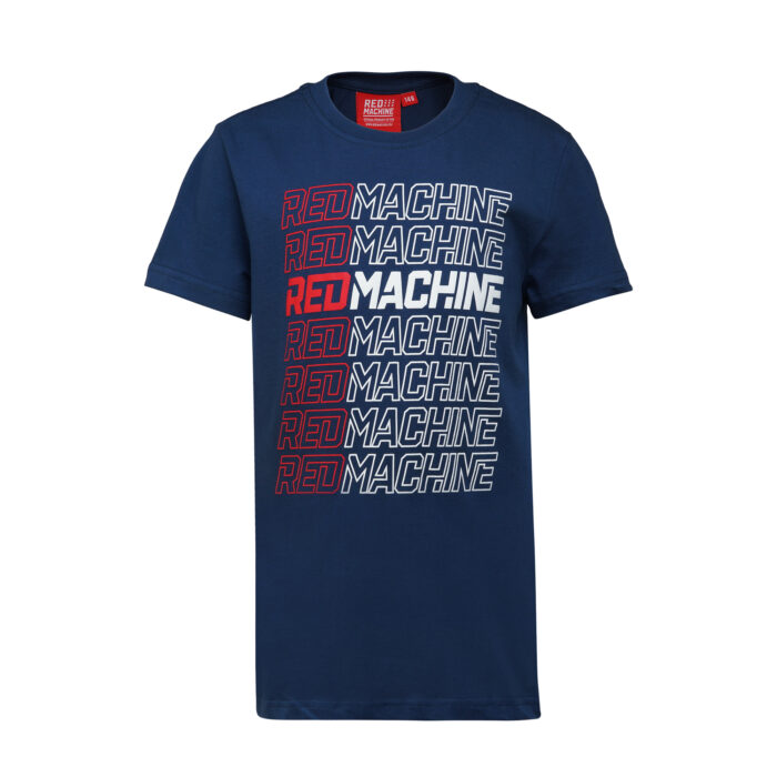 Футболка подростковая оверсайз "red machine" синяя