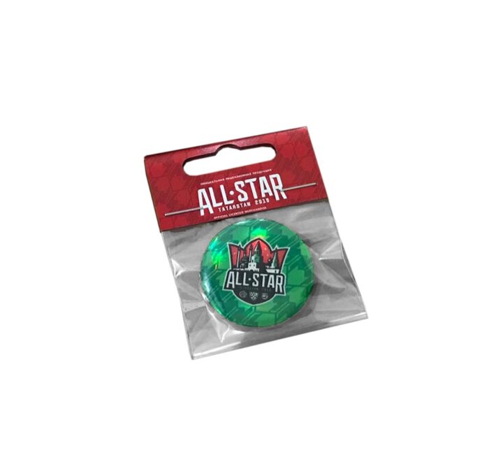 Значок КХЛ ALL STAR (зеленый)