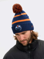 Шапка NHL Edmonton Oilers в полоску