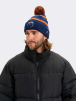 Шапка NHL Edmonton Oilers в полоску