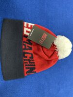 Шапка красная Red Machine с белым помпоном L/XL