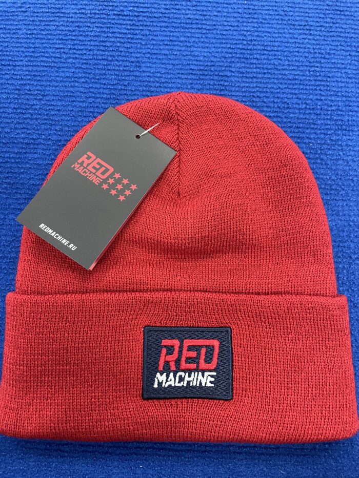 Шапка красная Red Machine без помпона L/XL