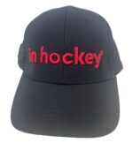 Бейсболка чёрная In Hockey с красной вышивкой 2025