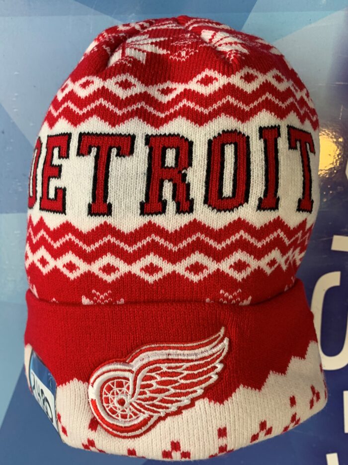 Шапка NHL Detroit Red Wings New Era без помпона(снежинки)