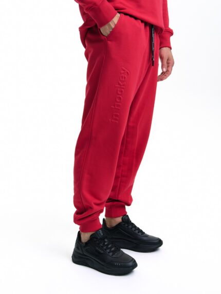 Брюки унисекс in hockey красные summer collection 2025