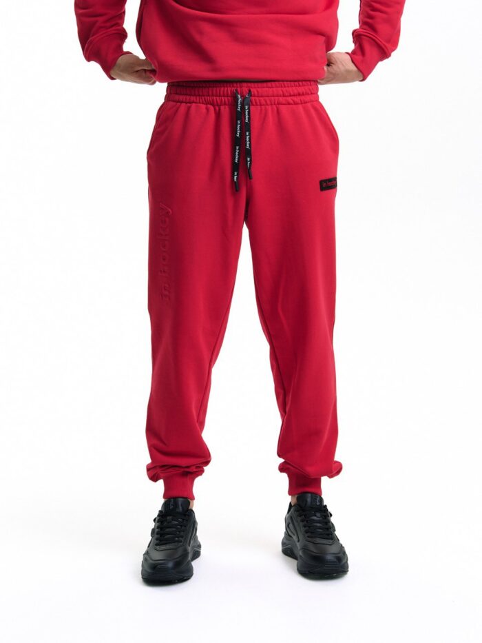 Брюки унисекс in hockey красные summer collection 2025