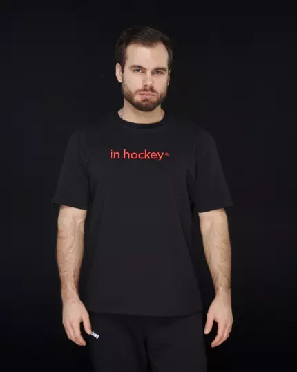 Футболка In Hockey унисекс оверсайз - чёрный