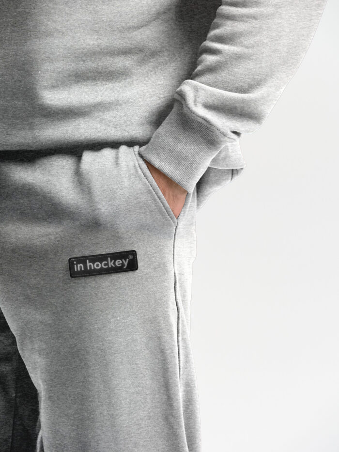 Брюки In Hockey спортивные, унисекс серый меланж   NEW COLLECTION 2025 (весна-лето)