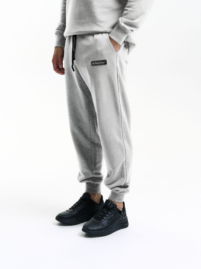 Брюки In Hockey спортивные, унисекс серый меланж   NEW COLLECTION 2025 (весна-лето)